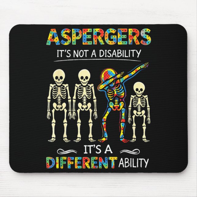 ASD Asperger ist keine Behinderung, sondern anders Mousepad (Vorne)