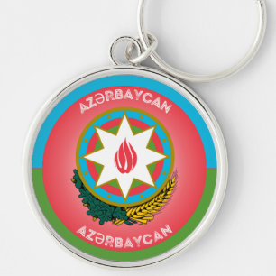 Aserbaidschan-Erbe-Emblem Schlüsselanhänger