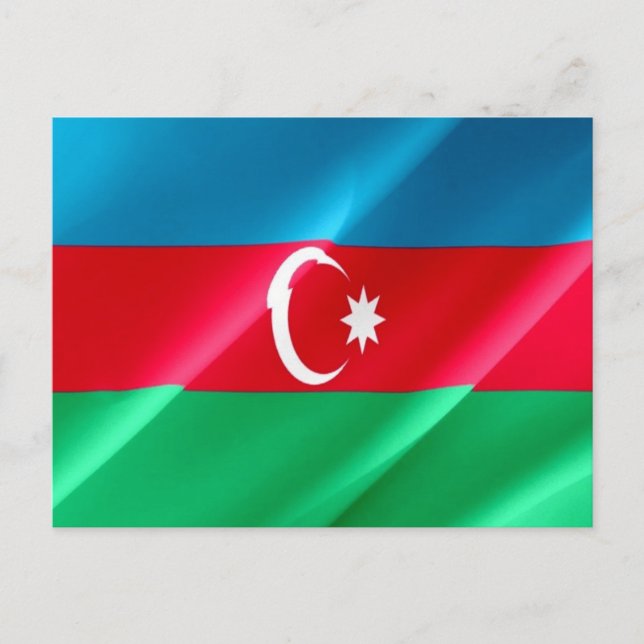 Aserbaidschan - Flag Wave - Postkarte (Vorderseite)