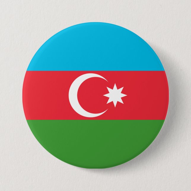 Aserbaidschan-Flagge Button (Vorderseite)