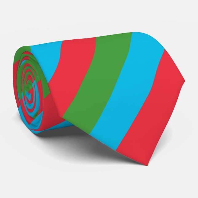 Aserbaidschan-Flagge Krawatte (Gerollt)