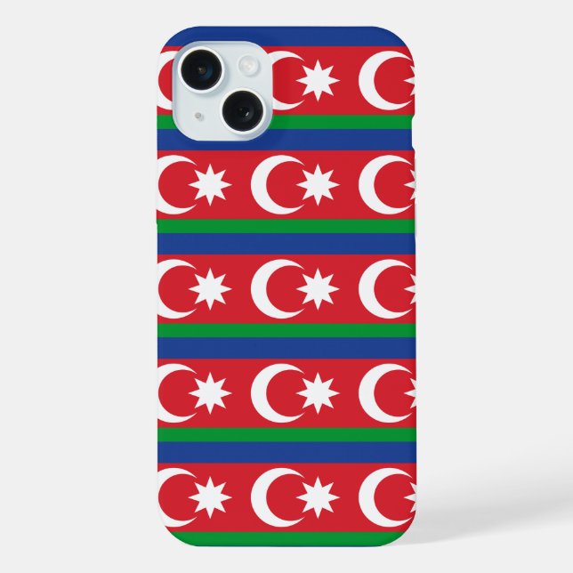 Aserbaidschan-Flaggenmuster iPhone Hülle (Rückseite)