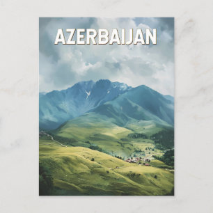 Aserbaidschan Illustration Reise Kunst Vintage Postkarte
