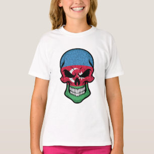 Aserbaidschan lächelt Schädelflagge T-Shirt
