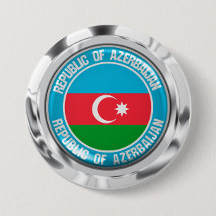 Aserbaidschan-Runde Button