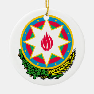 Aserbaidschan-Wappen Verzierung Keramik Ornament