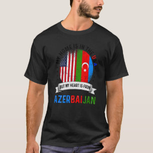 Aserbaidschanisch Amerikanisches Patriot Herz ist  T-Shirt