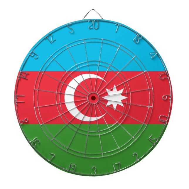 aserbaidschanische Flagge (Aserbaidschan) Dartscheibe (vorne)