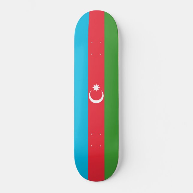 aserbaidschanische Flagge (Aserbaidschan) Skateboard (Vorderseite)