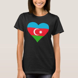 Aserbaidschanische Flagge Herzstück Aserbaidschan T-Shirt