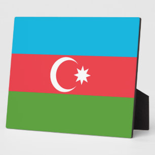 Aserbaidschanische Flaggenebene Fotoplatte