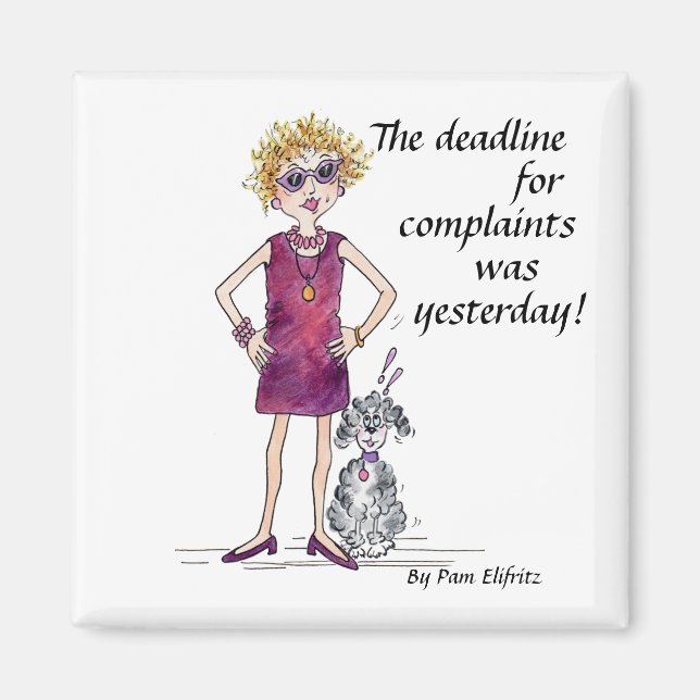 Aserviere Wasserfarbenkarikatur Spaß Magnet (Vorne)