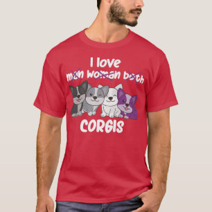 Aseual Flag Pride Lgbtq Hund Niedlich Aseual Corgi T-Shirt