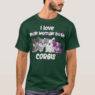 Aseual Flag Pride LGBTQ Hund niedlicher Aseual Cor T-Shirt