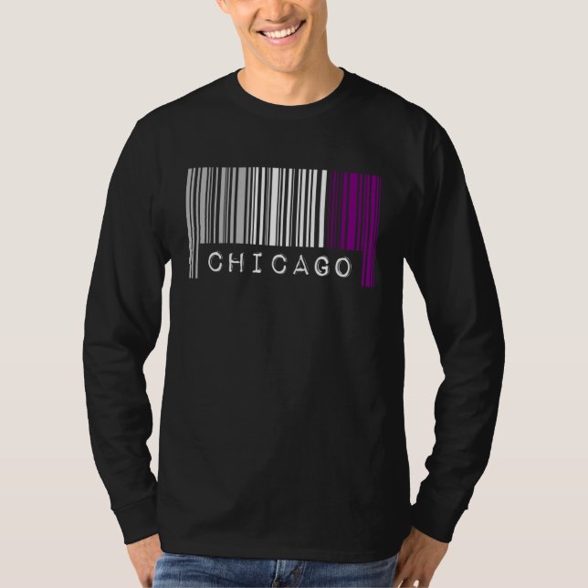 Asexual Barcode Pride Chicago Illinois Cute Ace Ae T-Shirt (Vorderseite)