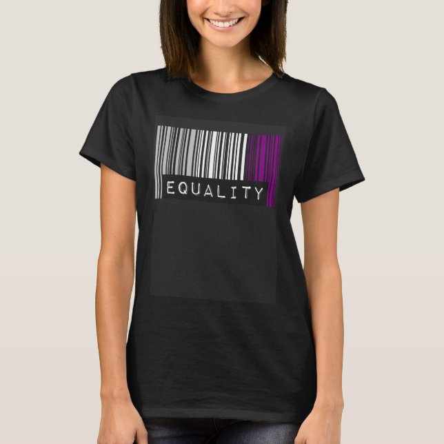 Asexual Barcode Pride Equality Cute Ace Aesthetic  T-Shirt (Vorderseite)