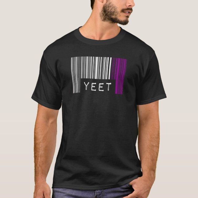 Asexual Barcode Pride Yeet Meme Niedliche Ästhetik T-Shirt (Vorderseite)