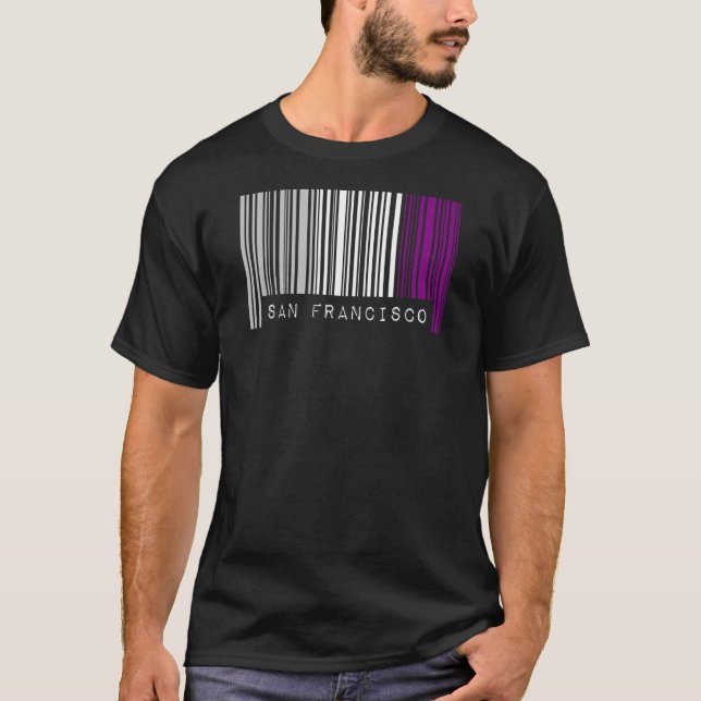 Asexual Barcode Prix San Francisco California Cut T-Shirt (Vorderseite)