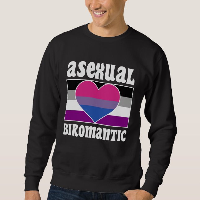 Asexual Biromantic Pride Flag Cute  Ace Aesthetic Sweatshirt (Vorderseite)