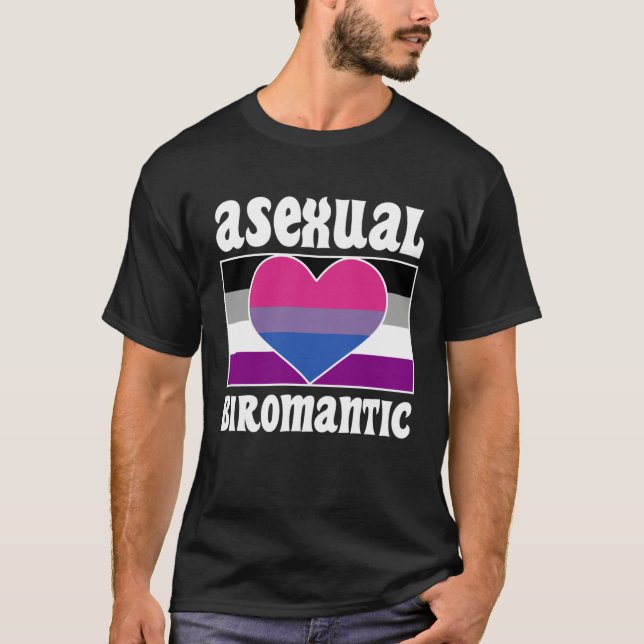 Asexual Biromantic Pride Flag Cute  Ace Aesthetic T-Shirt (Vorderseite)
