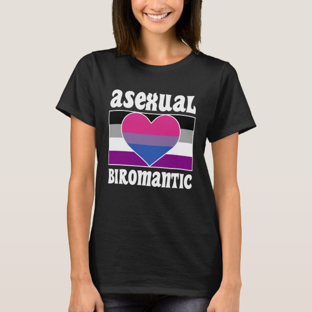 Asexual Biromantic Pride Flag Cute  Ace Aesthetic T-Shirt (Vorderseite)
