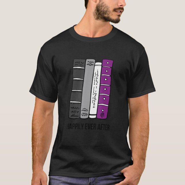 Asexual Bookworm Ace Pride Book Lover Proud Asexua T-Shirt (Vorderseite)
