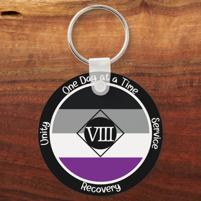 Asexual Clean Milestone Gift Schlüsselanhänger (Vorderseite)