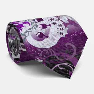 Asexual Dragon Damask - Ace-Pride-Flag-Farben Krawatte