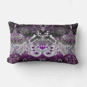 Asexual Dragon Damask - Ace-Pride-Flag-Farben Lendenkissen