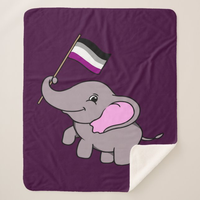 Asexual Elephant Design Sherpadecke (Vorderseite)