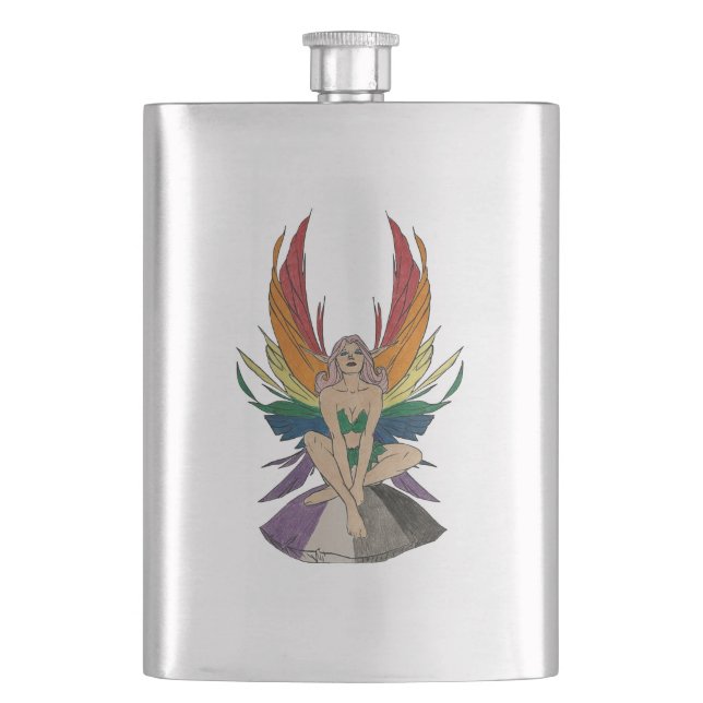 Asexual Faerie Flachmann (Vorderseite)