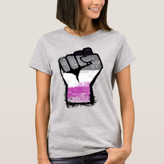 Asexual Fist Pride T - Shirt (Vorderseite)