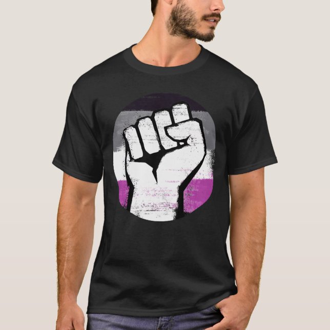 Asexual Fist Pride T - Shirt (Vorderseite)