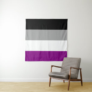 Asexual Flag 57 x 57 Wandteppich