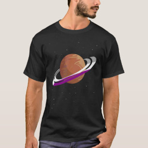 Asexual Flag Ace Pride Monat Saturn Gleichwertigke T-Shirt