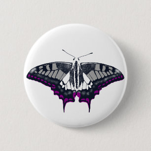 Asexual Flag Frack Butterfly Button
