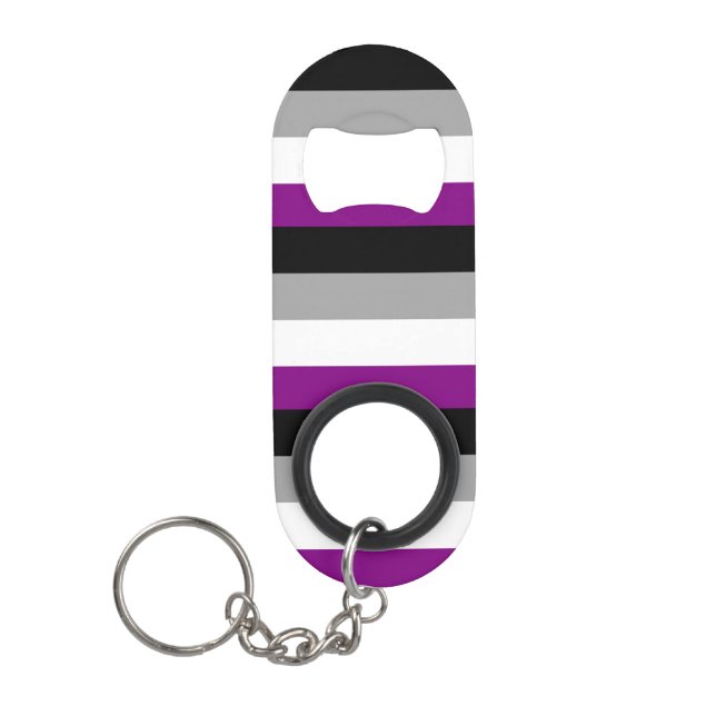 Asexual Flag Mini Flaschenöffner (Vorderseite)