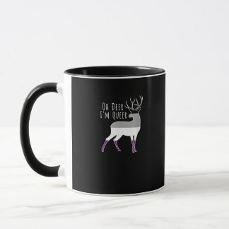 Asexual Flag Oh Deer Queer Pride Funny LGBT Design Tasse