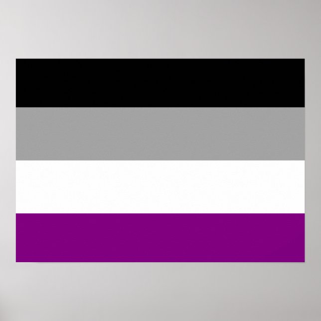 ASEXUAL FLAG ORIGINAL -.pnng Poster (Vorne)