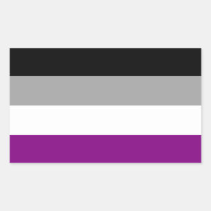 Asexual Flag Rechteckiger Aufkleber