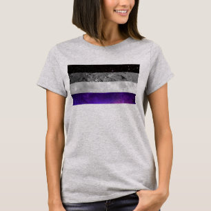 Asexual Flag/Space Ace/Galaxy/Mond/Astronomie T-Shirt