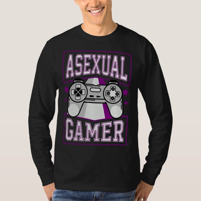 Asexual Gamer Video Games  Cute Trendy Ace Pride S T-Shirt (Vorderseite)