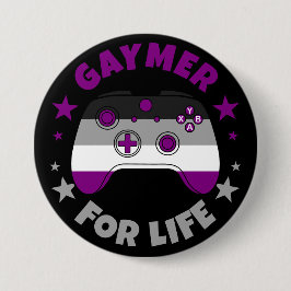 Asexual Gaymer für Video-Gamemcontroller im Leben Button