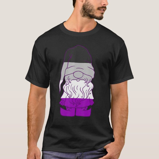 Asexual Gnome Ace Beanie Asexual Pride Lgbtqa Asex T-Shirt (Vorderseite)
