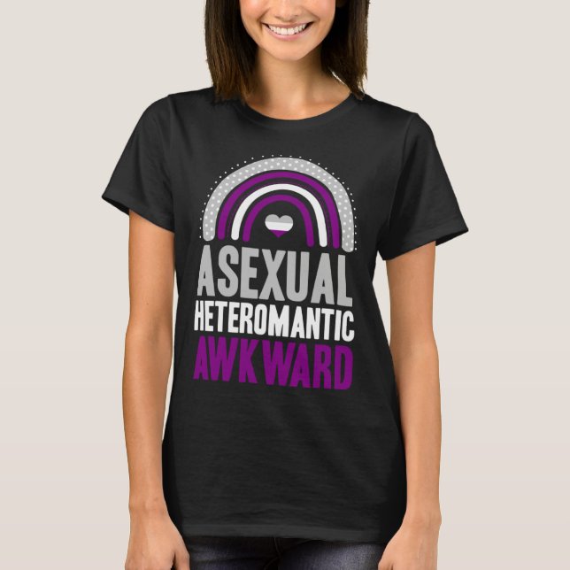 Asexual Heteroromantic Awkward Asexual Pride Bohem T-Shirt (Vorderseite)