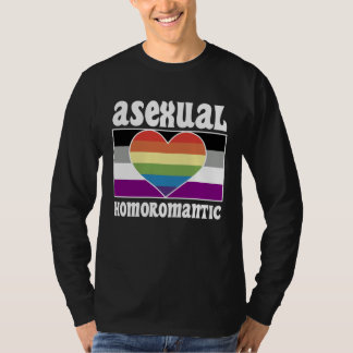 Asexual Homoromantic Pride Flag Cute  Ace Aestheti T-Shirt