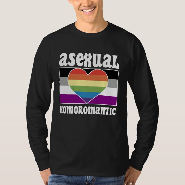 Asexual Homoromantic Pride Flag Cute  Ace Aestheti T-Shirt (Vorderseite)
