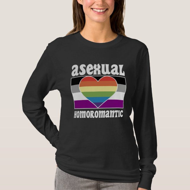 Asexual Homoromantic Pride Flag Cute  Ace Aestheti T-Shirt (Vorderseite)