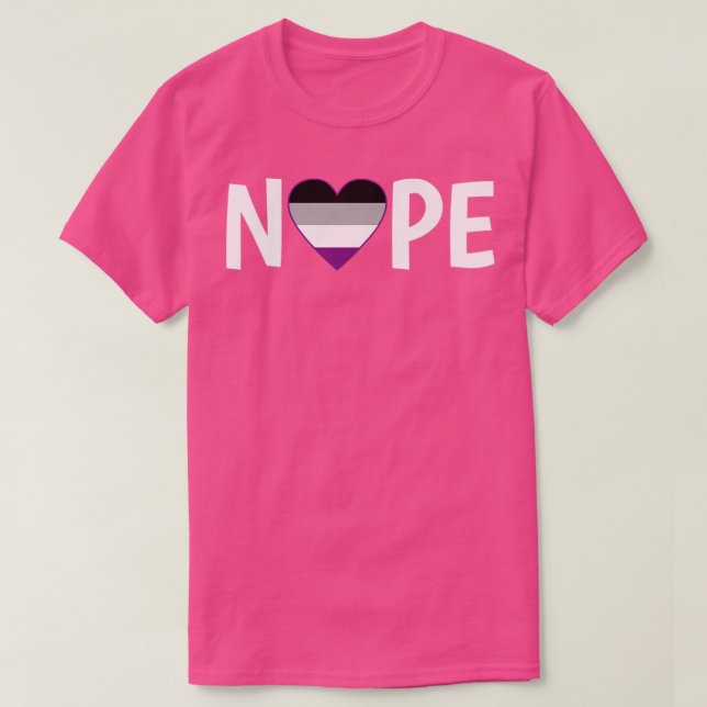 Asexual Nope Ace Asexuality LGBTIA T-Shirt (Design vorne)