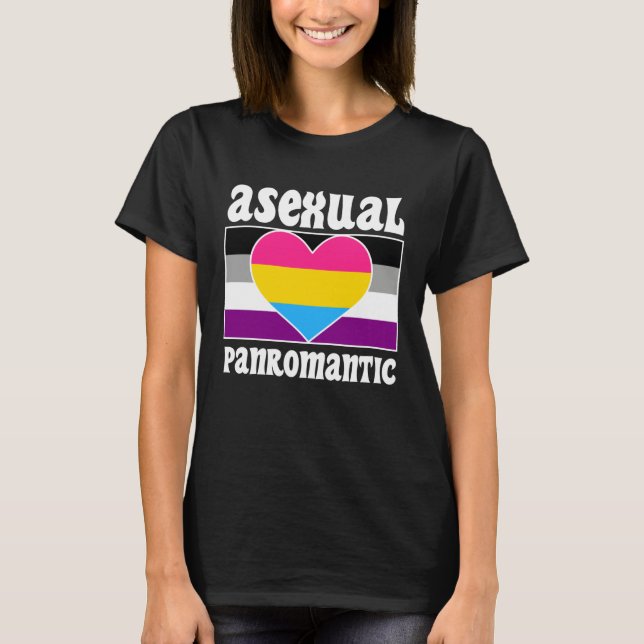 Asexual Panromantic Pride Flag Cute  Ace Aesthetic T-Shirt (Vorderseite)